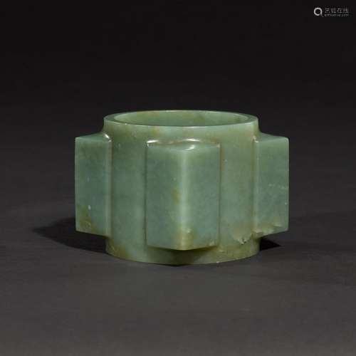 A bluish green jade cong, Shang dynasty or later | 商或以後 ...