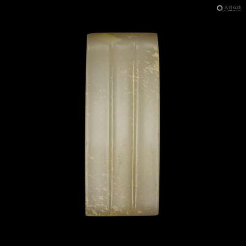 A jade scabbard slide,  Han dynasty | 漢 玉劍璏