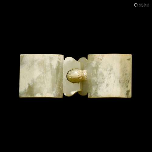 A jade belt clasp, Yuan/early Ming dynasty, 14th/15th centur...
