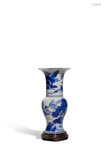 A blue and white yenyen vase, Qing dynasty, Kangxi period | ...