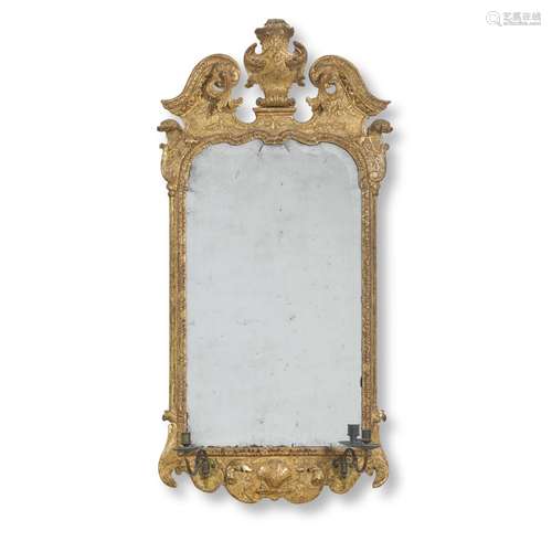 A George I giltwood and gilt-gesso mirror, first quarter 18t...