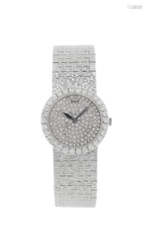 Piaget, réf. 9190 A 6, montre-bracelet en or gris 750 avec c...