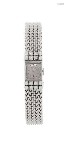 Boucheron, montre-bracelet en or gris 750 sertie de diamants...