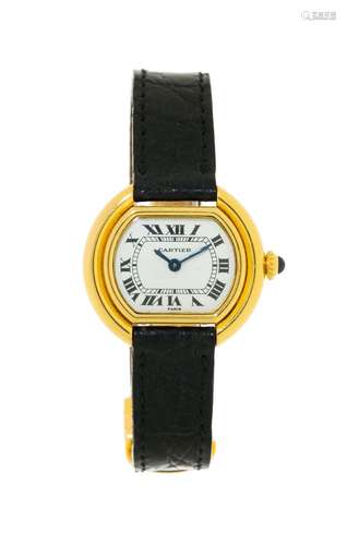 Cartier, Ellipse, montre en or 750, années 1980Mouvement: ca...