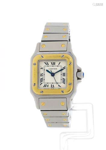 Cartier, Santos, réf. 0902, montre-bracelet en acier et or, ...