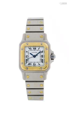 Cartier, Santos, réf. 0902, montre-bracelet en acier et or, ...