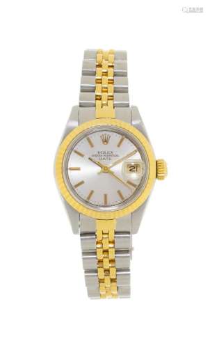 Rolex, Datejust, réf. 69173/69000A, montre-bracelet en or et...