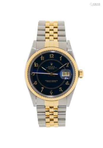 Rolex, Datejust, réf. 16013/16000, montre-bracelet en acier ...