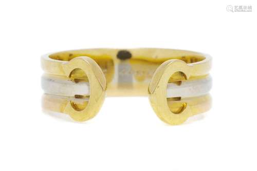 Cartier, C de Cartier, bague 3 ors 750, signée, numérotée 44...