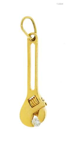 Gilles Jonemann, pendentif-charm clef à molette or 750 enser...