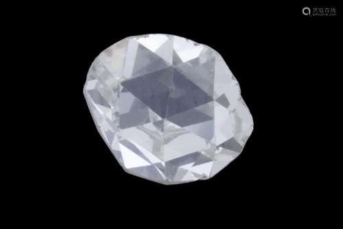 Un diamant taille rose sur papier de 2.06 carats, monture fo...