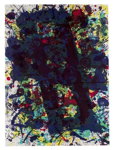 Sam Francis o.T., aus: Papierski Portfolio. 1992. Farblithog...