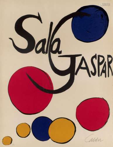 Alexander Calder Sala Gaspar. 1973. Farblithographie auf cre...