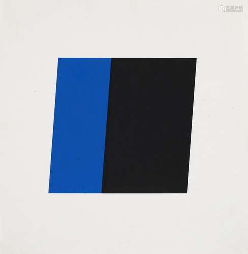 Ellsworth Kelly Blue/ Black. 1970. Farblithographie auf cham...