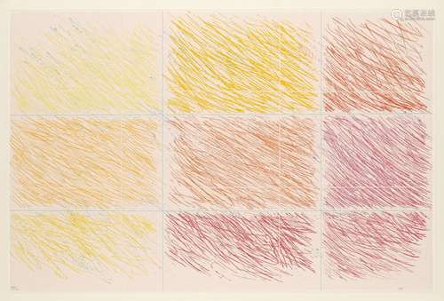 Kenneth Noland Marron. 1990. Farbradierung und Aquatinta auf...