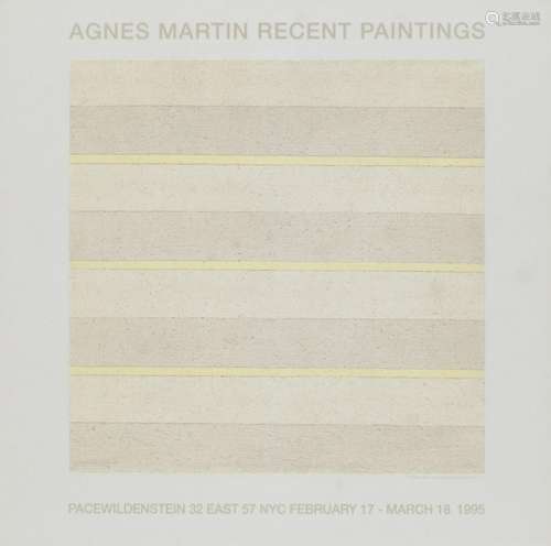 Agnes Martin o.T. 1995. Farboffsetlithographie auf Vellum. 2...