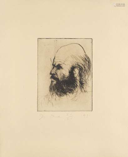 Jim Dine 6 Arbeiten aus: Self Portraits. 1971. Je Kaltnadelr...