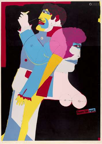 Richard Lindner Room for rent. 1969. Farbserigraphie auf cha...