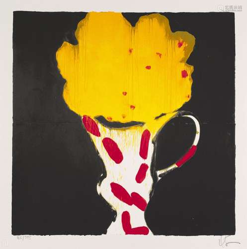 Donald Sultan Matisse Flowers and Vase. 1998. Farbserigraphi...