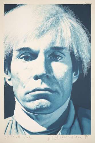 Gottfried Helnwein Andy Warhol. 1990. Farbserigraphie auf ge...