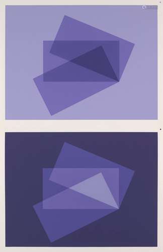 Josef Albers 2 Farbserigraphien aus: Interaction of Color (D...