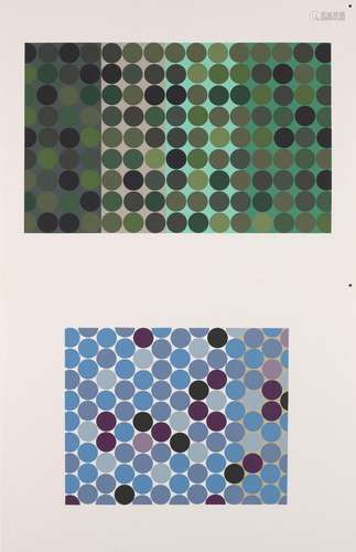 Josef Albers 2 Farbserigraphien aus: Interaction of Color (D...