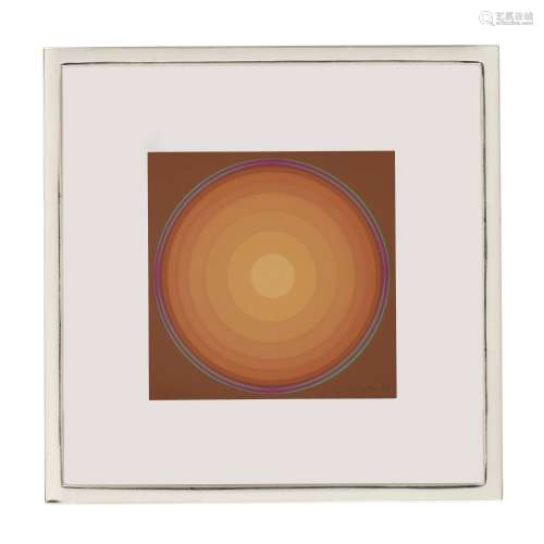 Lothar Quinte Quasar-Orange. 1974. Farbserigraphie auf leich...