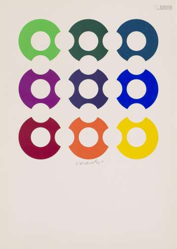 Victor Vasarely o.T. (Canopus). Farbserigraphie auf Vélinkar...