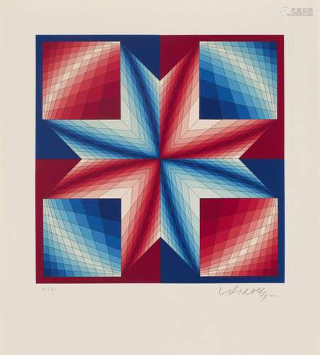 Victor Vasarely Tsillag. 1986. Farblithographie auf Arches (...