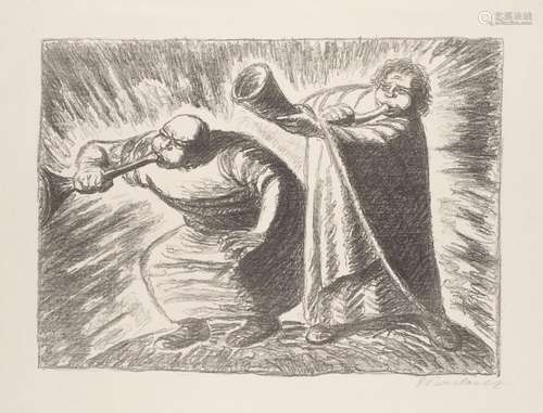 Ernst Barlach Der neue Tag. 1932. Lithographie auf VGZ Bütte...