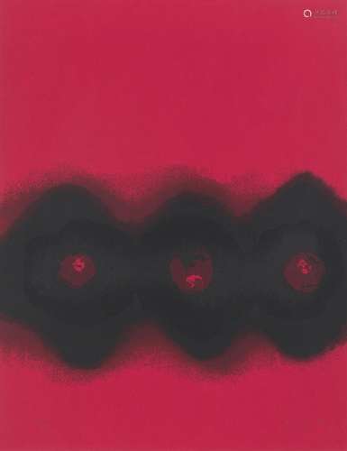 Otto Piene o.T. 1964. Serigraphie auf festem roten Vélin. 32...