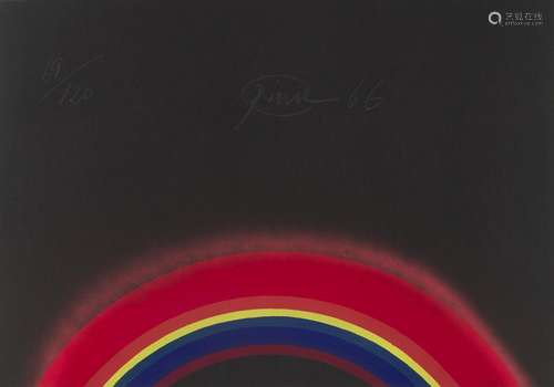 Otto Piene Regenbogen für Hering. 1966. Farbserigraphie auf ...