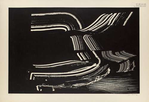 Hans Hartung Farandole. 1971. Lithographie auf chamoisfarben...