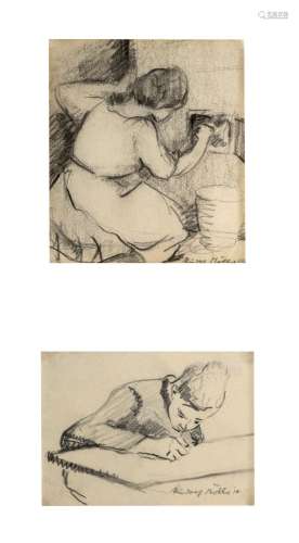 Rudolf Möller 4 Arbeiten. Mit 3 Zeichnungen und 1 Tuschearbe...