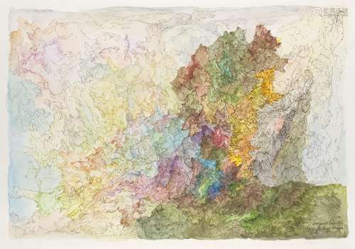 Bernard Schultze eine lustige Bande. 1996. Aquarell auf gena...