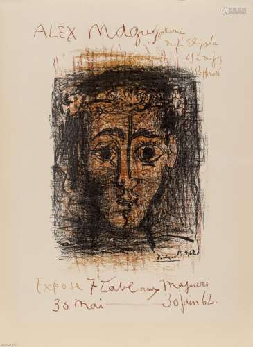 Pablo Picasso 7 Tableaux Majeurs. 1962. Lithographie auf cha...