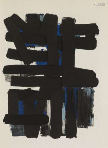 Pierre Soulages o.T. Farblithographie auf Velin. 13 x 10 cm ...