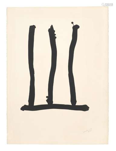 Robert Motherwell Window. 1973. Lithographie auf chamoisfarb...