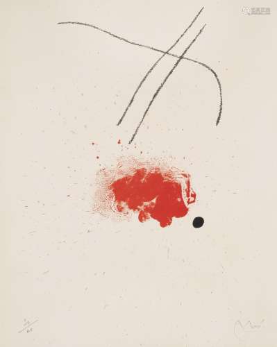 Joan Miró 1 Farblithographie aus: Je Travaille comme une Jar...