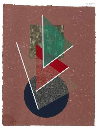 Cesar Domela o.T. (Abstrakte Komposition). 1972-1978. Collag...