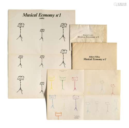 Robert Filliou Sammlung aus 2 Arbeiten. Musical Economy No.1...