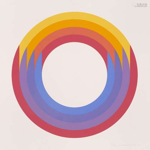 Verena Loewensberg o.T. (geometrische Komposition). 1972. Fa...