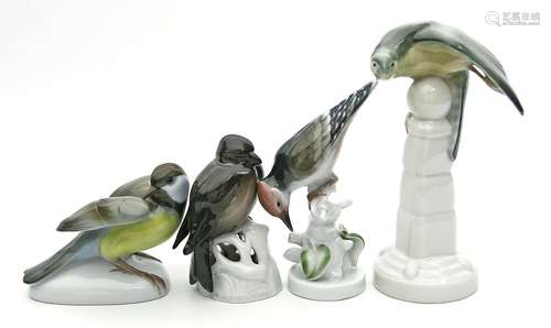 Vier Vogelskulpturen, Rosenthal.