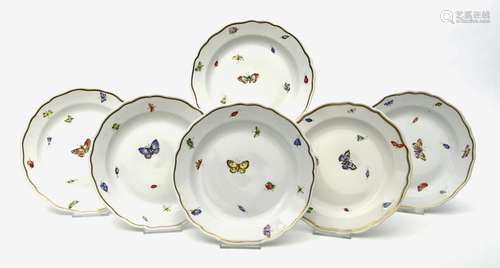 Sechs Teller, Meissen,