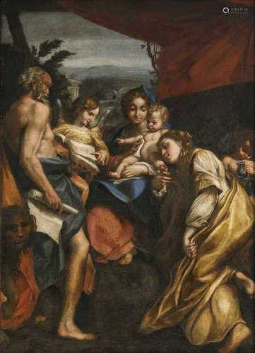Antonio Allegri, called Correggio, follower of - Mary with C...