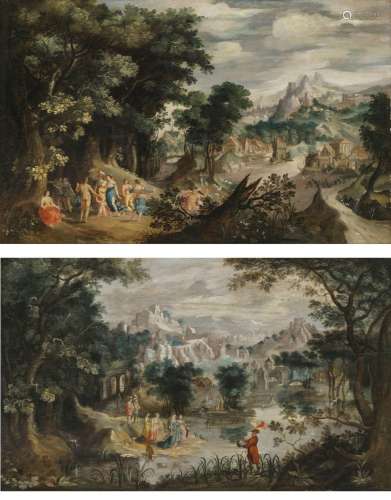 Gillis van Coninxloo, follower of - The Finding of Moses - L...