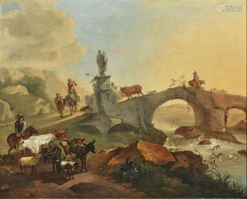 Nicolaes Berchem, circle / follower of - Southern landscape ...