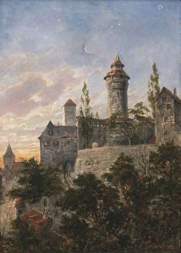 Albin Mattenheimer - The Nuremberg Imperial Castle in the ev...