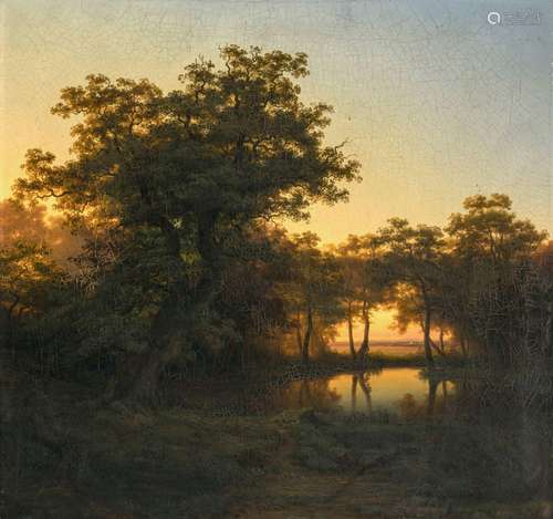 Johann (Hans) Beckmann - Landscape in the evening light