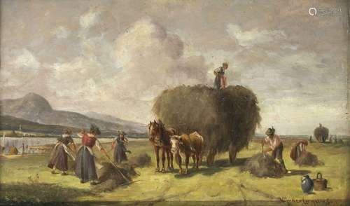 Ludwig Müller-Cornelius - Farmers at the hay harvest